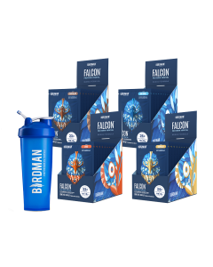 Travel Pack - 4pk Falcon Protein (48 Sobres) + Shaker bundle